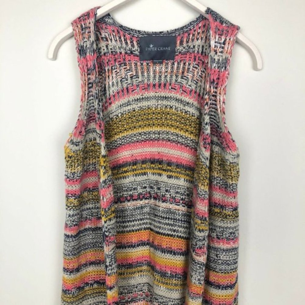 Paper Crane Colorful Knitted Vest - Picture 4 of 11